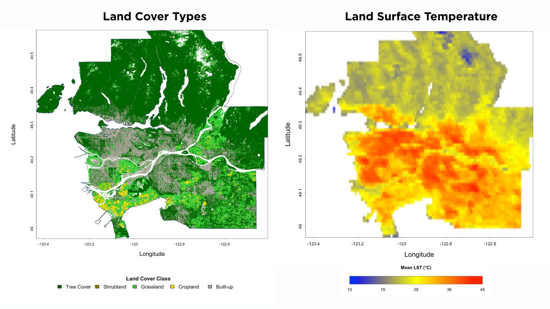 Greenspace Land Cover and Temperature Analysis - Metro Vancouver